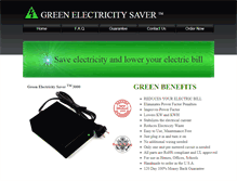 Tablet Screenshot of greenelectricitysaver.com
